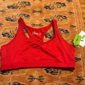 ZYIA Vibrant Red Sports Bra NWT